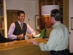 An image of a hotel front desk