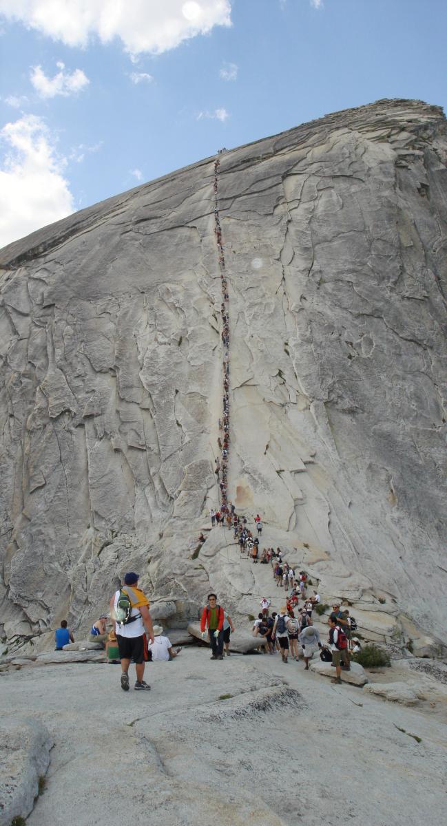 Half Dome cables view from below