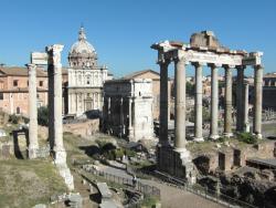 An image of the aincient Roman forum